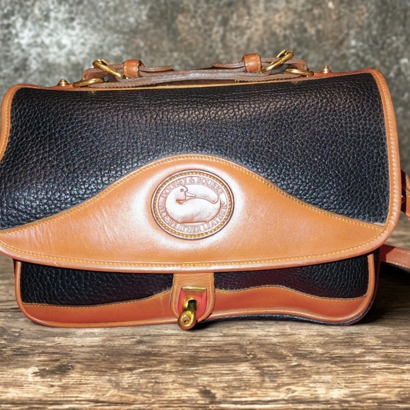 Dooney & Bourke Handbags - Dooney & Bourke Blue/ Black and Brown Crossbody Bag Vintage PLEASE READ
